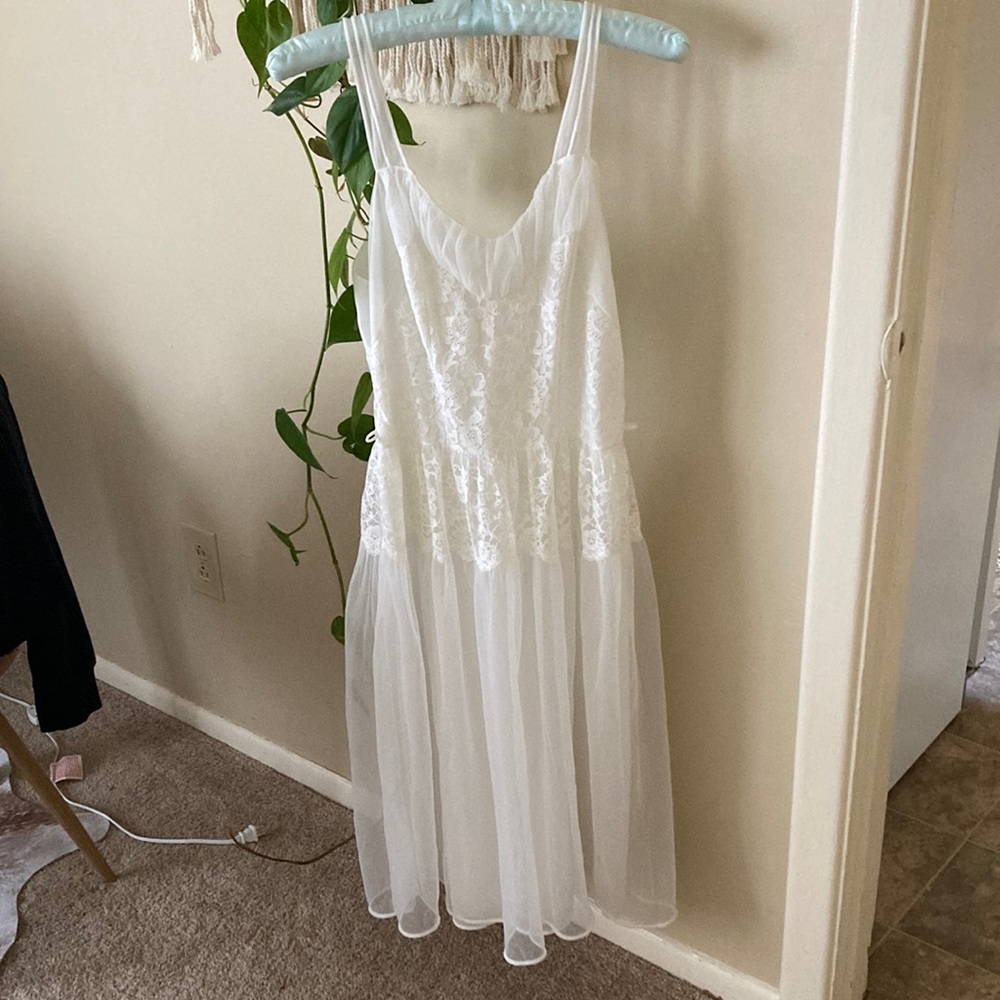 Lace sheer vintage gown